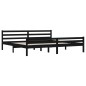 vidaXL Massivholzbett Schwarz 180x200 cm vidaXL Massivholzbett Schwarz 180x200 cm