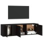 vidaXL 2-tlg. TV-Schrank-Set Schwarz Holzwerkstoff vidaXL 2-tlg. TV-Schrank-Set Schwarz Holzwerkstoff