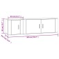 vidaXL 2-tlg. TV-Schrank-Set Schwarz Holzwerkstoff vidaXL 2-tlg. TV-Schrank-Set Schwarz Holzwerkstoff