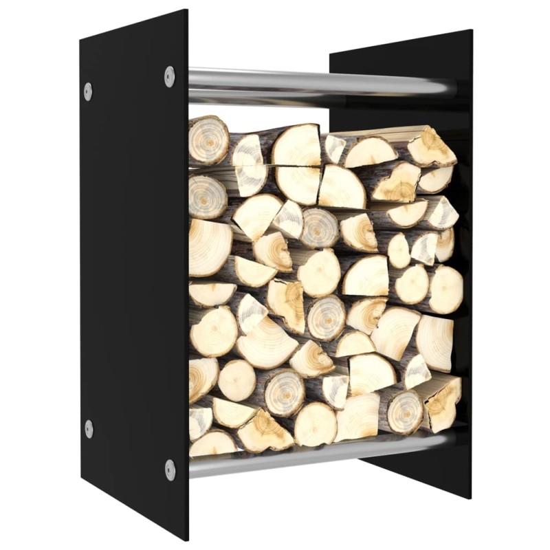 vidaXL Brennholzregal Schwarz 40 x 35 x 60 cm Glas vidaXL Brennholzregal Schwarz 40 x 35 x 60 cm Glas
