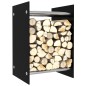 vidaXL Brennholzregal Schwarz 40 x 35 x 60 cm Glas vidaXL Brennholzregal Schwarz 40 x 35 x 60 cm Glas