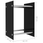 vidaXL Brennholzregal Schwarz 40 x 35 x 60 cm Glas vidaXL Brennholzregal Schwarz 40 x 35 x 60 cm Glas