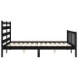 vidaXL Massivholzbett mit Kopfteil Schwarz 160x200 cm vidaXL Massivholzbett mit Kopfteil Schwarz 160x200 cm