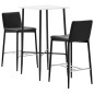 3-tlg. Bar-Set Kunstleder Schwarz 3-tlg. Bar-Set Kunstleder Schwarz