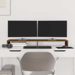 vidaXL Monitorständer Honigbraun 100x27x10 cm Massivholz Kiefer