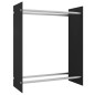 vidaXL Brennholzregal Schwarz 80x35x100 cm Hartglas vidaXL Brennholzregal Schwarz 80x35x100 cm Hartglas