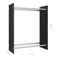 vidaXL Brennholzregal Schwarz 80x35x100 cm Hartglas vidaXL Brennholzregal Schwarz 80x35x100 cm Hartglas