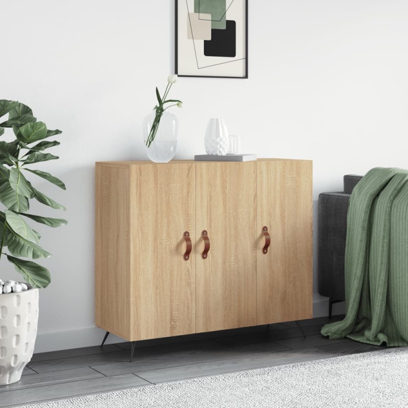 vidaXL Sideboard Sonoma-Eiche 90x34x80 cm Holzwerkstoff vidaXL Sideboard Sonoma-Eiche 90x34x80 cm Holzwerkstoff