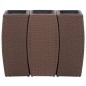 vidaXL Garten-Hochbeete 3-tlg. Poly Rattan Braun vidaXL Garten-Hochbeete 3-tlg. Poly Rattan Braun