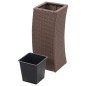 vidaXL Garten-Hochbeete 3-tlg. Poly Rattan Braun vidaXL Garten-Hochbeete 3-tlg. Poly Rattan Braun