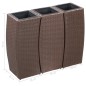 vidaXL Garten-Hochbeete 3-tlg. Poly Rattan Braun vidaXL Garten-Hochbeete 3-tlg. Poly Rattan Braun