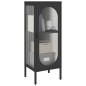 vidaXL Sideboard Schwarz 40x35x105 cm Glas und Stahl vidaXL Sideboard Schwarz 40x35x105 cm Glas und Stahl