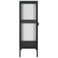 vidaXL Sideboard Schwarz 40x35x105 cm Glas und Stahl vidaXL Sideboard Schwarz 40x35x105 cm Glas und Stahl