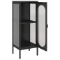 vidaXL Sideboard Schwarz 40x35x105 cm Glas und Stahl vidaXL Sideboard Schwarz 40x35x105 cm Glas und Stahl