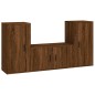 vidaXL 3-tlg. TV-Schrank-Set Braun Eichen-Optik Holzwerkstoff vidaXL 3-tlg. TV-Schrank-Set Braun Eichen-Optik Holzwerkstoff