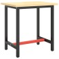 vidaXL Werkbankgestell Mattschwarz und Mattrot 70x50x79 cm Metall vidaXL Werkbankgestell Mattschwarz und Mattrot 70x50x79 cm Metall
