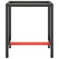 vidaXL Werkbankgestell Mattschwarz und Mattrot 70x50x79 cm Metall vidaXL Werkbankgestell Mattschwarz und Mattrot 70x50x79 cm Metall