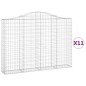 vidaXL Gabionen mit Hochbogen 11Stk. 200x30x140/160cm Verzinktes Eisen vidaXL Gabionen mit Hochbogen 11Stk. 200x30x140/160cm Verzinktes Eisen