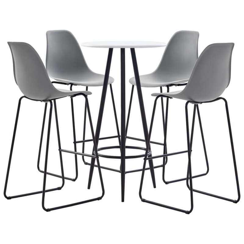 5-tlg. Bar-Set Kunststoff Grau 5-tlg. Bar-Set Kunststoff Grau