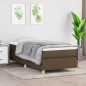vidaXL Boxspringbett mit Matratze Dunkelbraun 90x190 cm Stoff vidaXL Boxspringbett mit Matratze Dunkelbraun 90x190 cm Stoff