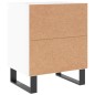 vidaXL Nachttisch Hochglanz-Weiß 40x30x50 cm Holzwerkstoff vidaXL Nachttisch Hochglanz-Weiß 40x30x50 cm Holzwerkstoff