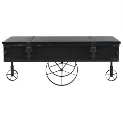 Couchtisch MDF und Tannenholz 110 x 55 x 43 cm