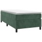 vidaXL Boxspringbett mit Matratze Dunkelgrün 90x200 cm Samt vidaXL Boxspringbett mit Matratze Dunkelgrün 90x200 cm Samt