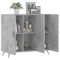 vidaXL Sideboard Betongrau 90x34x80 cm Holzwerkstoff