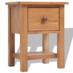 vidaXL Nachttisch 36x30x47 cm Massivholz Eiche 