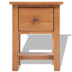 vidaXL Nachttisch 36x30x47 cm Massivholz Eiche 