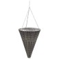 vidaXL Hängepflanzkörbe 2 Stk. Poly Rattan Grau vidaXL Hängepflanzkörbe 2 Stk. Poly Rattan Grau