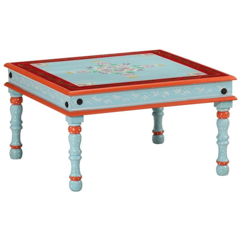 vidaXL Couchtisch Blau Handbemalt Massivholz Mango vidaXL Couchtisch Blau Handbemalt Massivholz Mango