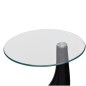 vidaXL Beistelltisch mit runder Glasplatte Hochglanz Schwarz vidaXL Beistelltisch mit runder Glasplatte Hochglanz Schwarz