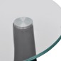 vidaXL Beistelltisch mit runder Glasplatte Hochglanz Schwarz vidaXL Beistelltisch mit runder Glasplatte Hochglanz Schwarz
