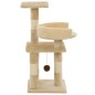 vidaXL Katzen-Kratzbaum mit Sisal-Kratzsäulen 65 cm Beige vidaXL Katzen-Kratzbaum mit Sisal-Kratzsäulen 65 cm Beige