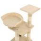 vidaXL Katzen-Kratzbaum mit Sisal-Kratzsäulen 65 cm Beige vidaXL Katzen-Kratzbaum mit Sisal-Kratzsäulen 65 cm Beige
