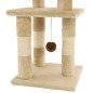 vidaXL Katzen-Kratzbaum mit Sisal-Kratzsäulen 65 cm Beige vidaXL Katzen-Kratzbaum mit Sisal-Kratzsäulen 65 cm Beige