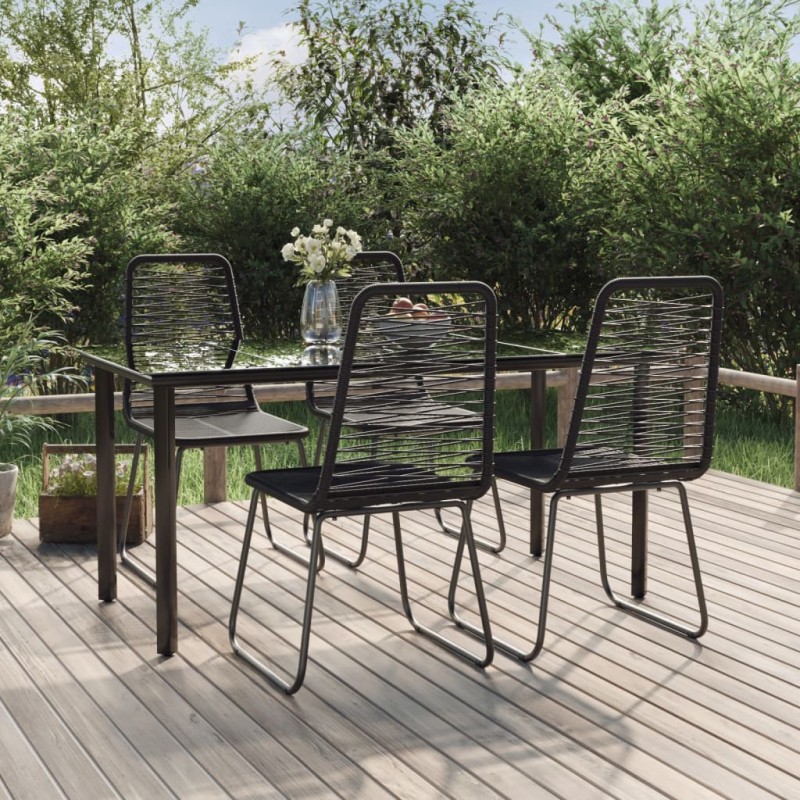 vidaXL 5-tlg. Garten-Essgruppe Schwarz vidaXL 5-tlg. Garten-Essgruppe Schwarz