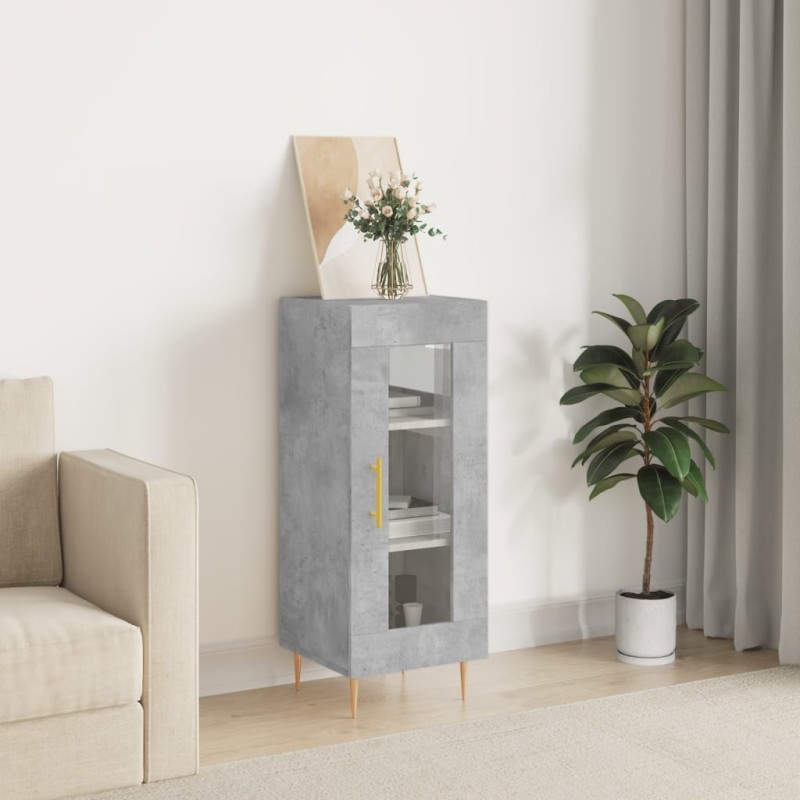 vidaXL Sideboard Betongrau 34,5x34x90 cm Holzwerkstoff vidaXL Sideboard Betongrau 34,5x34x90 cm Holzwerkstoff