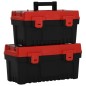 vidaXL 2-tlg. Werkzeugbox-Set Schwarz und Rot Polypropylen vidaXL 2-tlg. Werkzeugbox-Set Schwarz und Rot Polypropylen