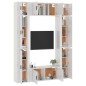 vidaXL 8-tlg. TV-Schrank-Set Hochglanz-Weiß Holzwerkstoff vidaXL 8-tlg. TV-Schrank-Set Hochglanz-Weiß Holzwerkstoff