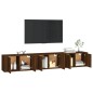 vidaXL TV-Wandschränke 3 Stk. Braun Eichen-Optik 80x34,5x40 cm vidaXL TV-Wandschränke 3 Stk. Braun Eichen-Optik 80x34,5x40 cm