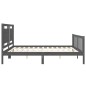 vidaXL Massivholzbett mit Kopfteil Grau 200x200 cm vidaXL Massivholzbett mit Kopfteil Grau 200x200 cm