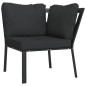vidaXL 5-tlg. Garten-Lounge-Set mit Grauen Kissen Stahl vidaXL 5-tlg. Garten-Lounge-Set mit Grauen Kissen Stahl