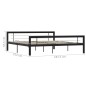 vidaXL Bettgestell Schwarz und Weiß Metall 180×200 cm vidaXL Bettgestell Schwarz und Weiß Metall 180×200 cm