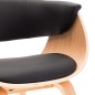 Esszimmerstühle 2 Stk. Schwarz Bugholz und Kunstleder Esszimmerstühle 2 Stk. Schwarz Bugholz und Kunstleder