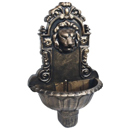 vidaXL Wandbrunnen Löwenkopf Design Bronze