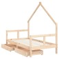 vidaXL Kinderbett mit Schubladen 80x160 cm Massivholz Kiefer vidaXL Kinderbett mit Schubladen 80x160 cm Massivholz Kiefer