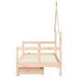 vidaXL Kinderbett mit Schubladen 80x160 cm Massivholz Kiefer vidaXL Kinderbett mit Schubladen 80x160 cm Massivholz Kiefer