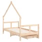 vidaXL Kinderbett mit Schubladen 80x160 cm Massivholz Kiefer vidaXL Kinderbett mit Schubladen 80x160 cm Massivholz Kiefer
